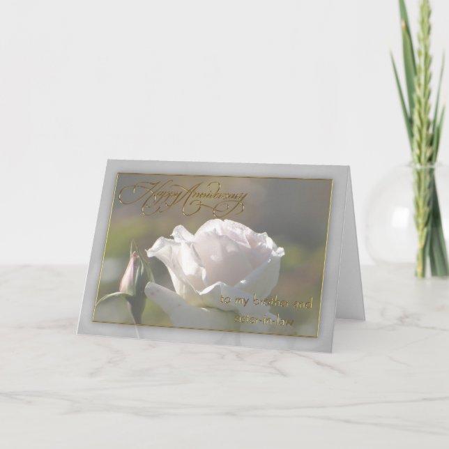Brother and Sister-in-law Wedding Anniversary Card (Front)