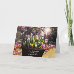 Brother and Sister in Law Wife Happy Easter Tulips Card