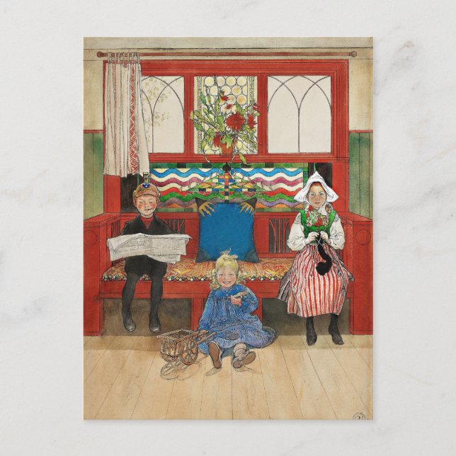 Brother and Sister Play Mama and Papa Postcard (Front)