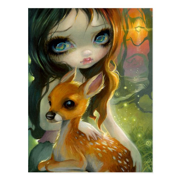 Brother /& Sister Jasmine Becket-Griffith CANVAS PRINT deer fairy pop big eye art