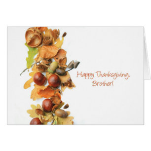 Brother autumn border thanksgiving greeting cards