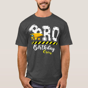 Brother B-Day Bro Birthday Crew Construction T-Shirt