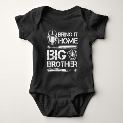 Brother Baseball Player Family Support Baby Bodysuit