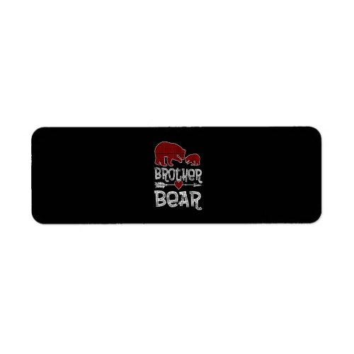 Brother Bear Buffalo Red Plaid Arrow Christmas Paj Label