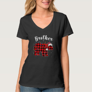 Brother Bear Buffalo Red Plaid Family Christmas Pa T-Shirt