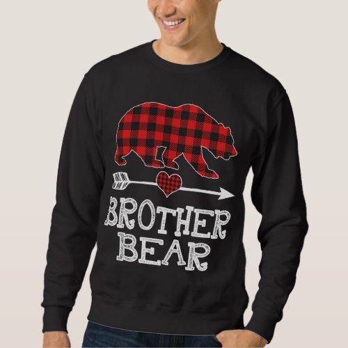 Brother Bear Christmas Pajama Red Plaid Buffalo Fa Sweatshirt