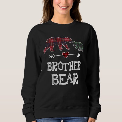 Brother Bear Christmas Pajama Red Plaid Buffalo Fa Sweatshirt
