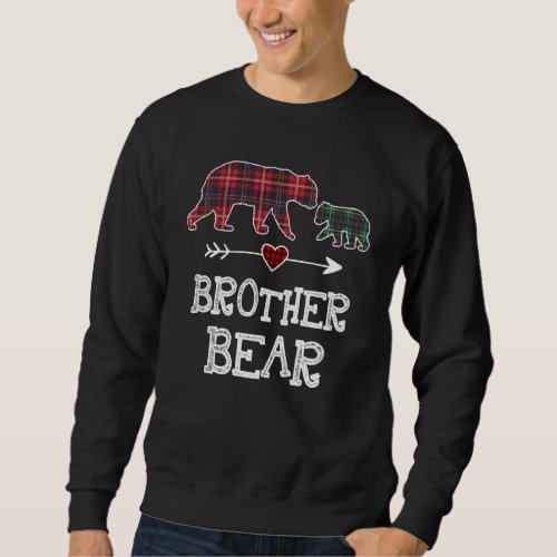 Brother Bear Christmas Pajama Red Plaid Buffalo Fa Sweatshirt