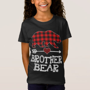 Brother Bear Christmas Pajama Red Plaid Buffalo Fa T-Shirt