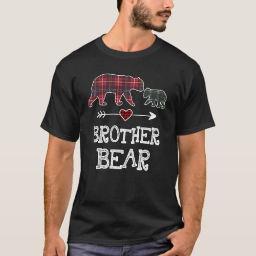 Brother Bear Christmas Pajama Red Plaid Buffalo Fa T_Shirt