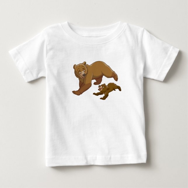 Brother Bear Kenai and Koda running Disney Baby T-Shirt (Front)