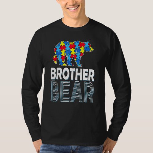 Brother Bear World Autism Awareness Day Family Puz T_Shirt