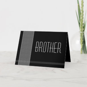 BROTHER - Best Man - Black and Silver Checks Invitation