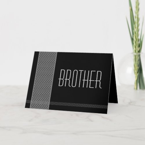 BROTHER _ Best Man _ Black and Silver Checks Invitation