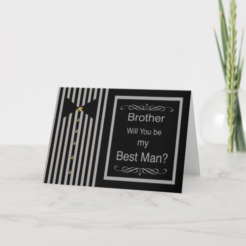 Brother Best Man Request Card