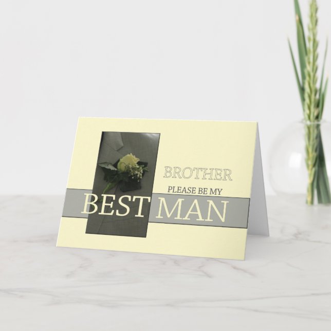 Brother best man thank you card (Front)