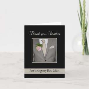Brother best man thank you card