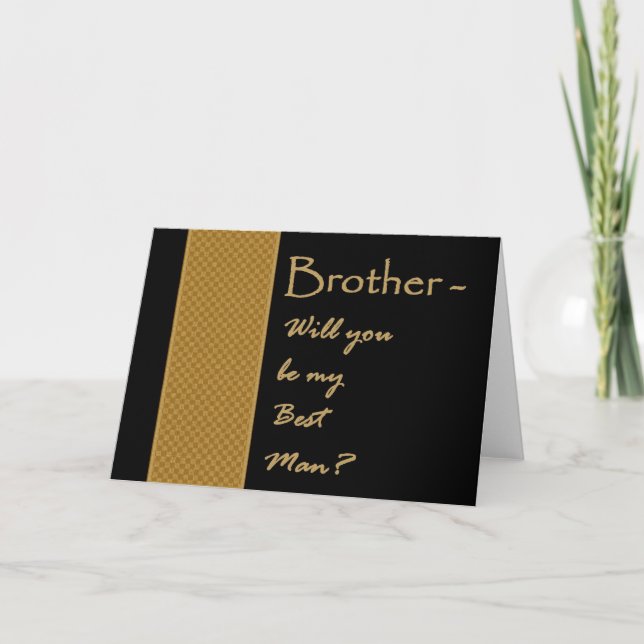 BROTHER - Best Man Wedding Invite (Front)