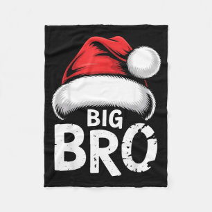 Brother Big Christmas Santa Family Matching Pajama Fleece Blanket