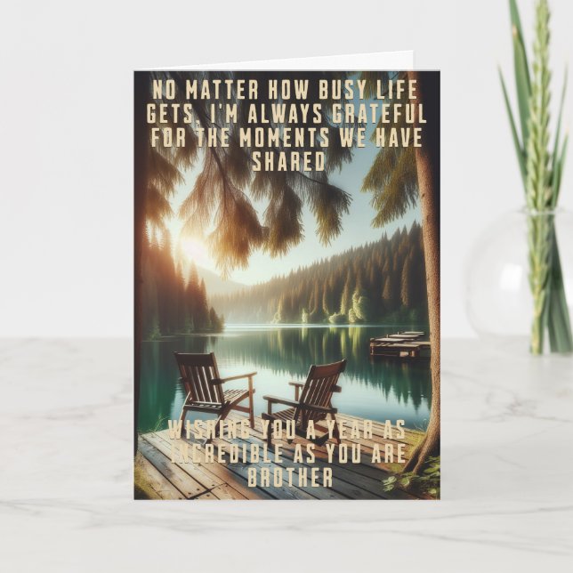 Brother Birthday, 5 x 7 folded card (Front)