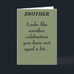 BROTHER BIRTHDAY CARD<br><div class="desc">CUSTOMIZE INSIDE AND BACK OF CARD</div>