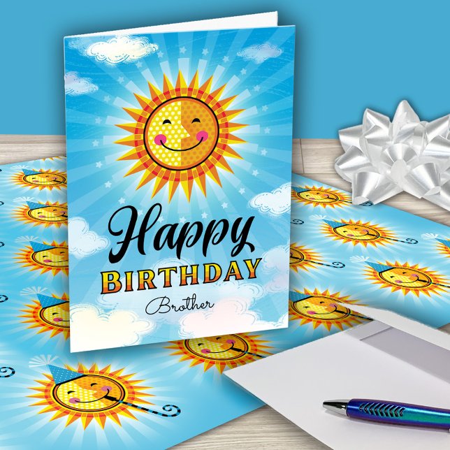 Brother Birthday Cute Sun Card (Creator Uploaded)