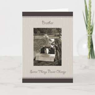 Brother Birthday Farm Boy Humor Card