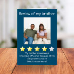 Brother birthday funny fake review photo Card<br><div class="desc">Put a smile on a face with this funny brother 4 star review photo birthday card! - Simply click to personalize this design 🔥 My promises - This design is unique - It is designed with you in mind 🙏 Thank you for supporting my small business - If you would...</div>