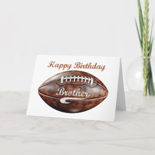 Brother Birthday Grunge Large Football for Sports Card