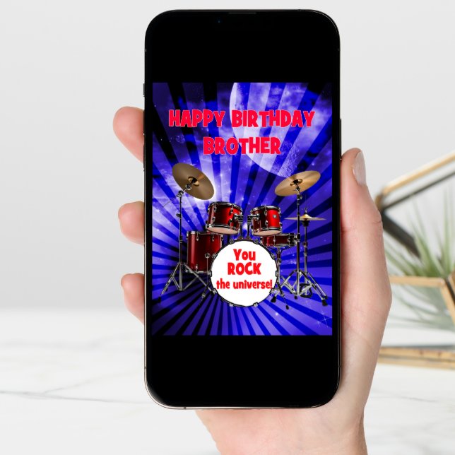 Brother Birthday You Rock Drums (Front Digital)