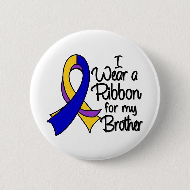 Brother - Bladder Cancer Ribbon Pinback Button (Front)