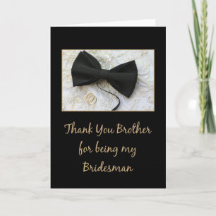 Brother Bridesman thank you Card