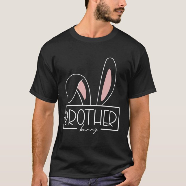 Brother Bunny Costume Egg Hunt Family Rabbit Ears  T-Shirt (Front)