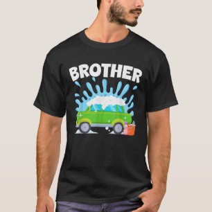 Brother Car Wash Theme Kids Birthday Party Family  T-Shirt