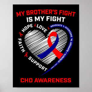 Brother Chd Awareness Month Heart Disease Graphic Poster