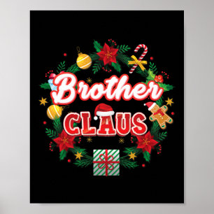 Brother Claus Christmas Santa Laurel Wreath Mistle Poster