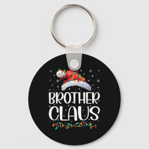 Brother Claus Xmas Lights Christmas Pajama Matchin Keychain