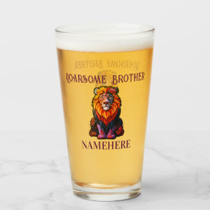 Brother Colorful Cool Lion Faux Embroidered 049 Glass