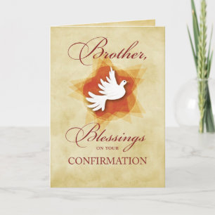 Brother, Confirmation Congratulations Dove Card