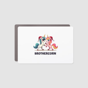 Brother-corn Unicorn Matching Family Pajama Christ Car Magnet