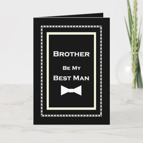 BROTHER Custom Name Best Man Wedding Invitation