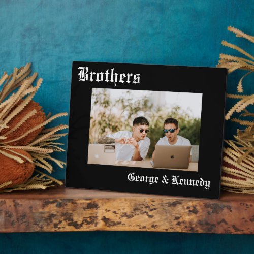 Brother Custom Photo Keepsake Gift Brother Script  Plaque