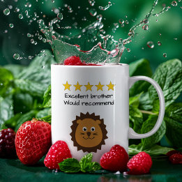 Brother custom text lion face coffee mug