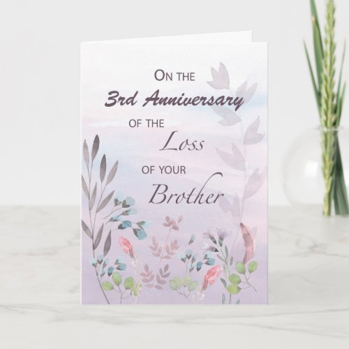 Brother Custom Year 3rd Anniversary of Loss Card