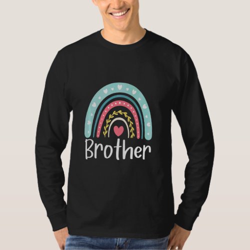 Brother Cute Sibling Family Matching Rainbow  T_Shirt