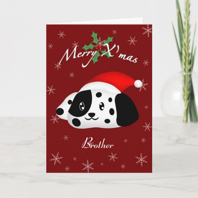 Brother Dalmatian 2 Holiday Card (Front)