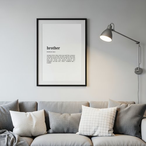 Brother Definition Poster – Gift for Brother