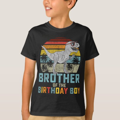 Brother Dinosaur of the Birthday Boy Matching Fami T_Shirt