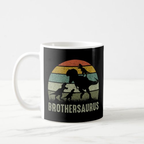 Brother Dinosaur T Rex Brothersaurus 3 kids Family Coffee Mug