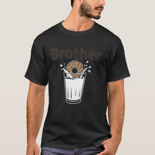 Brother Donut Dunking Funny Pastry Lover Graphic D T-Shirt
